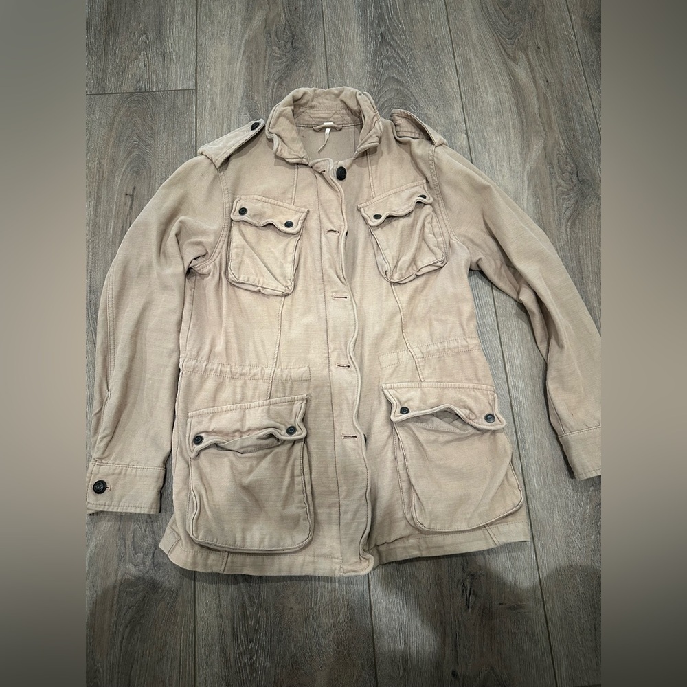 Free people Tan Utility Jacket